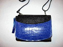 Desert Cobalt Blue Alligatrix Purse Front Closed - Web.JPG